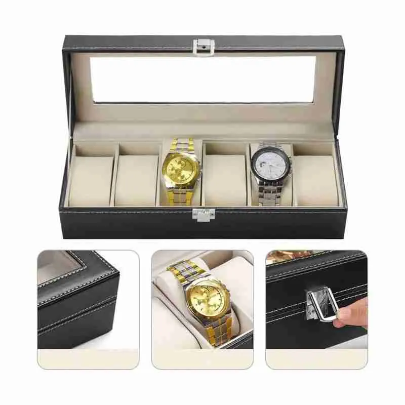 Caixa Organizadora De Relógios 6 Compartimentos - Imagem 6