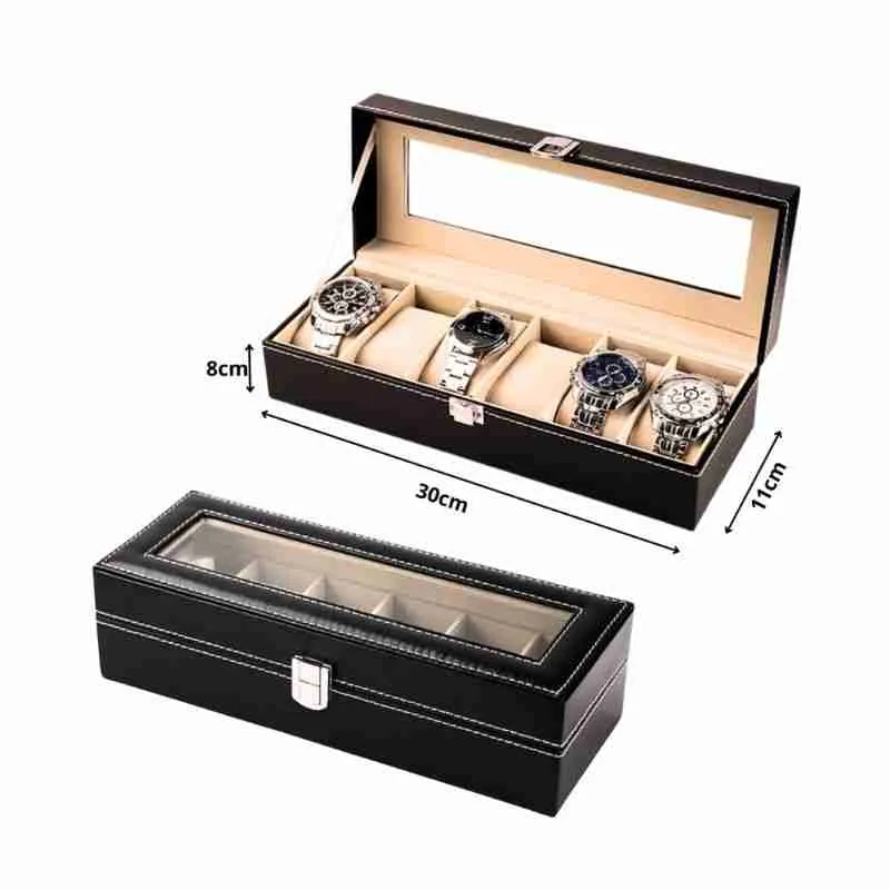 Caixa Organizadora De Relógios 6 Compartimentos - Imagem 7