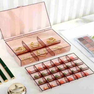 Caixa Organizadora de Joias À Prova de Poeira com Grade