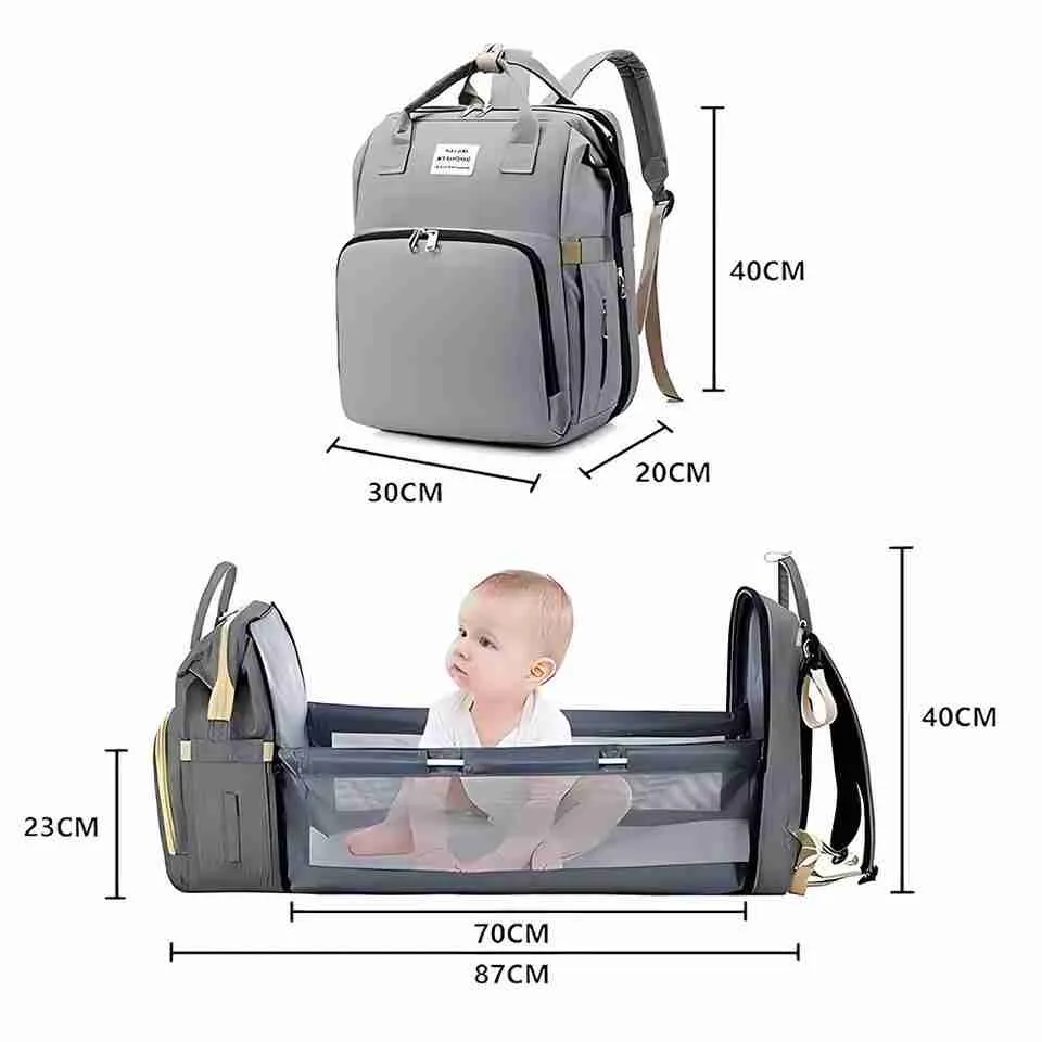 Bolsa Maternidade Multifuncional Resistente Berço Portátil - Imagem 5