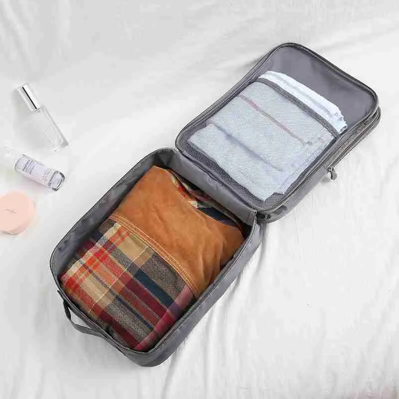 Bolsa de Viagem Nylon Multi Camadas com Porta Tênis e Sapatos - Imagem 5